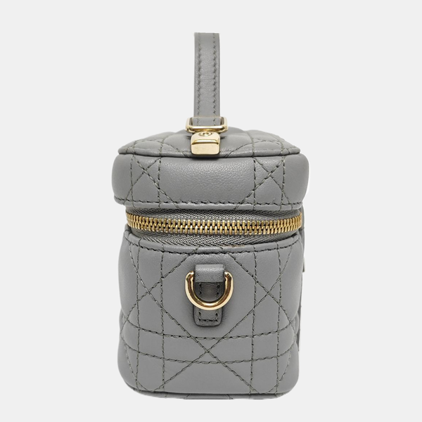 Authenticated pre-owned  Lady Dior Super Mini Lambskin Gray - Shoulder Bag at Looply