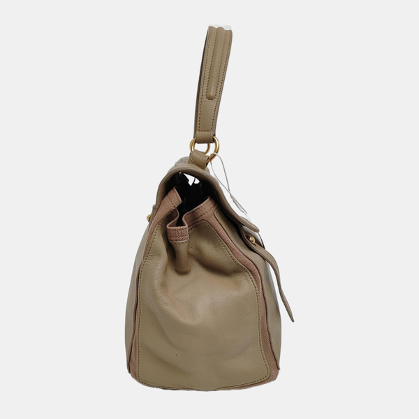 MUSE TWO Medium Calfskin Beige
