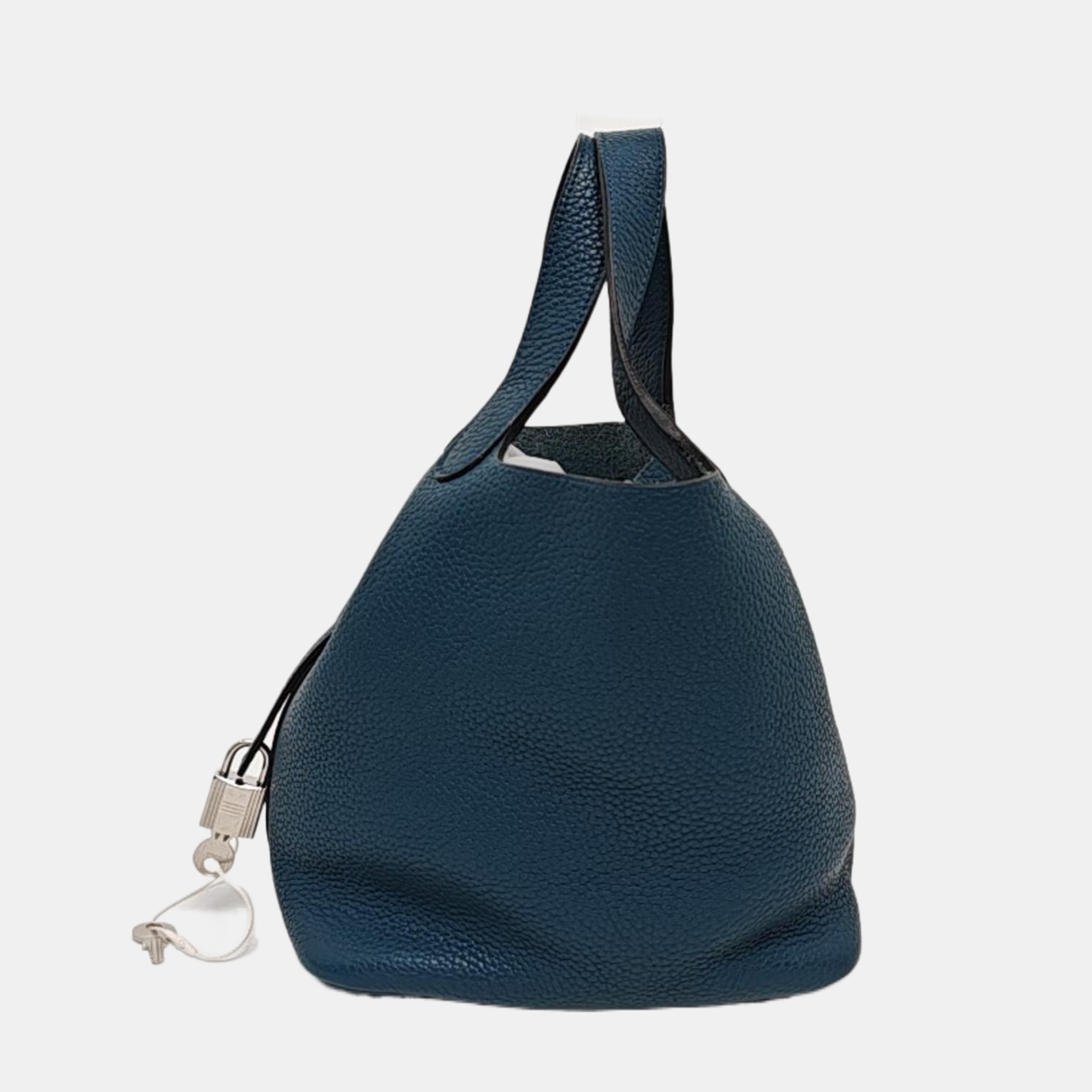Authenticated pre-owned  Picotin Lock 18 Clemence Blue - Top Handle Bag at Looply