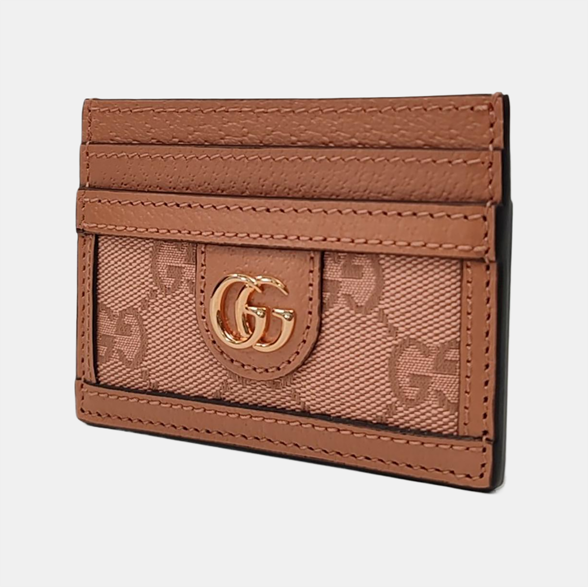 Authenticated pre-owned  Ophidia Monogram Calfskin Pink Card Holder - Card Holder at Looply