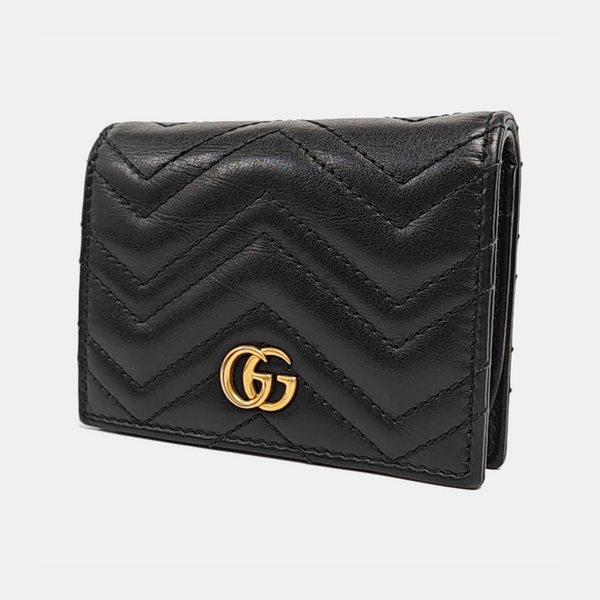 Authenticated pre-owned  GG Marmont Calfskin Black Wallet - Wallet at Looply