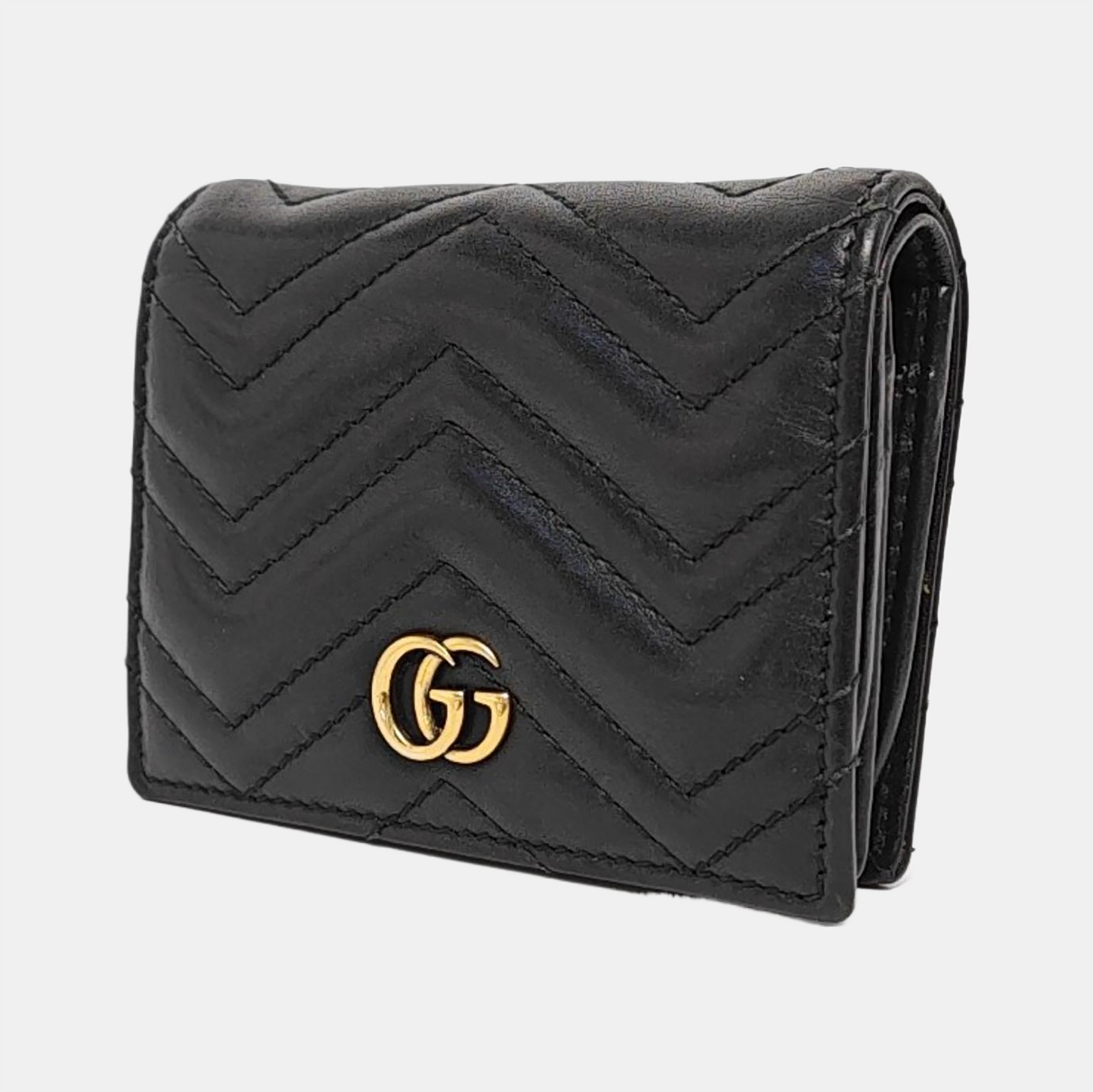 Authenticated pre-owned  GG Marmont Calfskin Black Wallet - Wallet at Looply