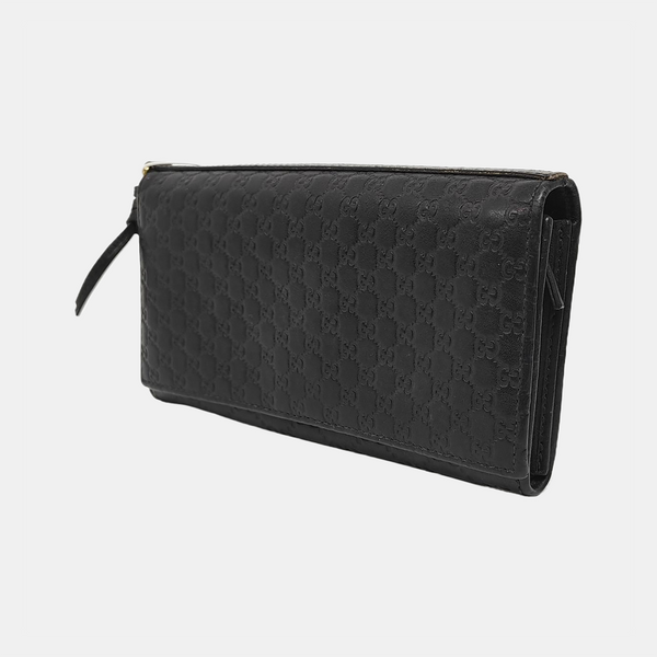 Authenticated pre-owned  Microguccissima Monogram Calfskin Black Wallet - Wallet at Looply
