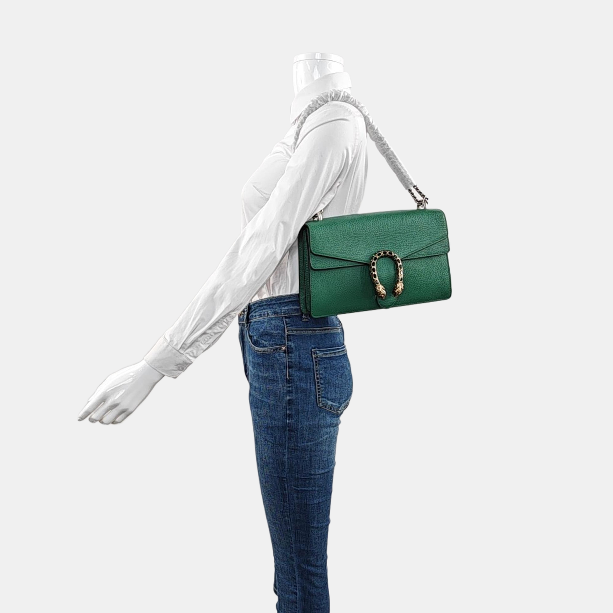 Authenticated pre-owned  Dionysus Super Mini Calfskin Green - Shoulder Bag at Looply