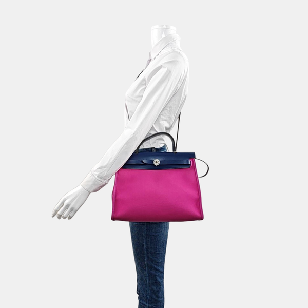 Authenticated pre-owned  Herbag 31 Canvas Pink - Shoulder Bag at Looply