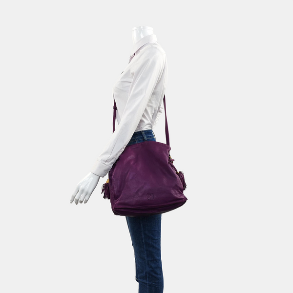 Authenticated pre-owned  Flamenco Lambskin Purple - Crossbody Bag at Looply