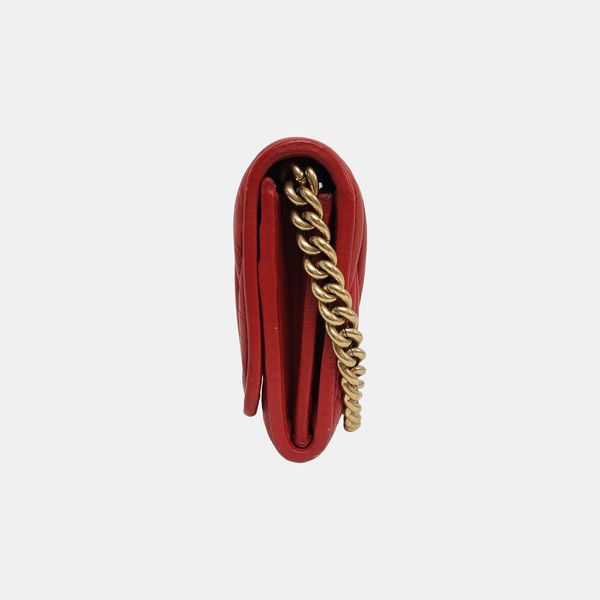 Authenticated pre-owned  Matelassé Lambskin Red - Shoulder Bag at Looply