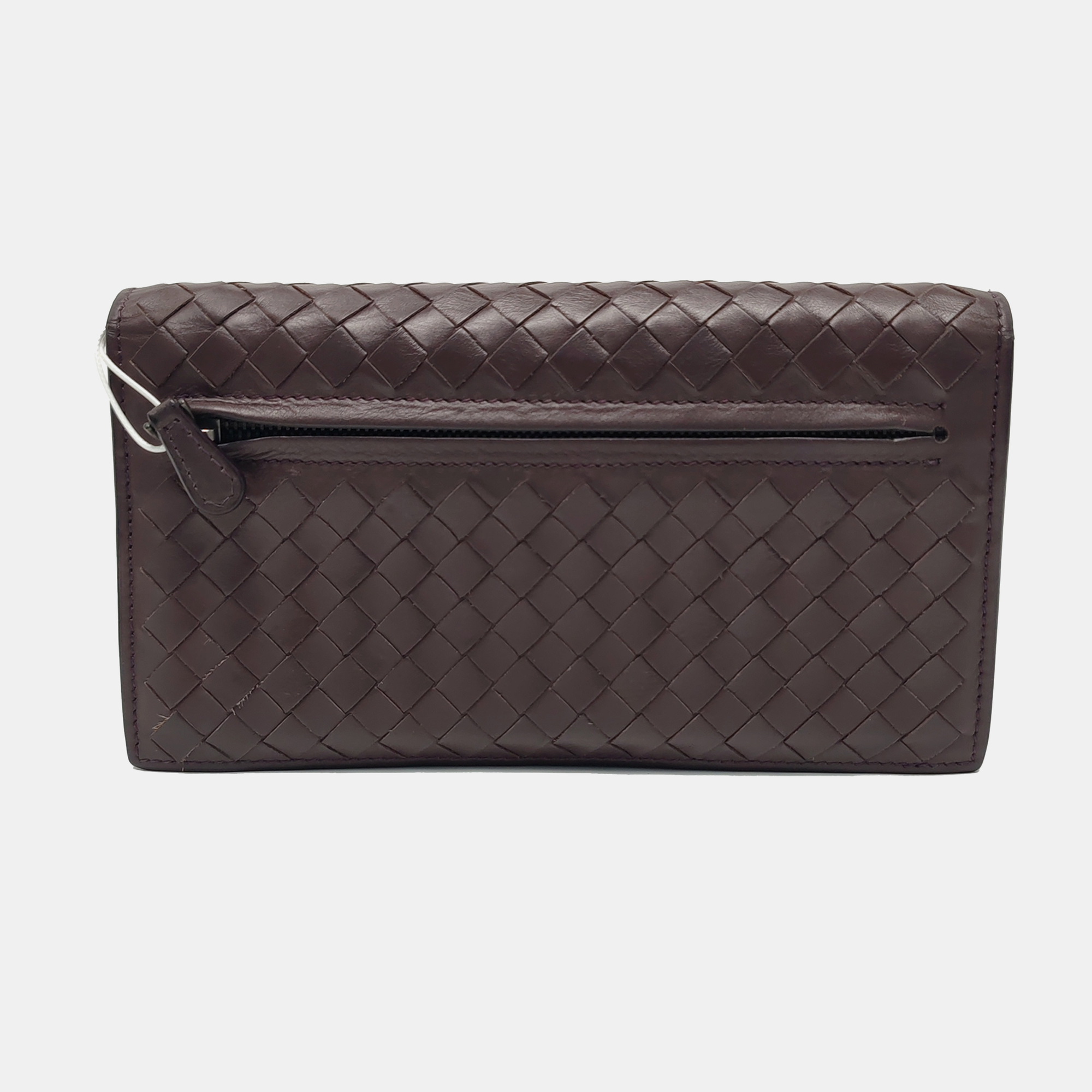 Authenticated pre-owned  Intrecciato Calfskin Brown Wallet - Wallet at Looply