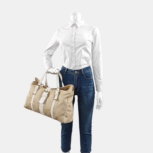 Canvas Shoulder Bag Beige