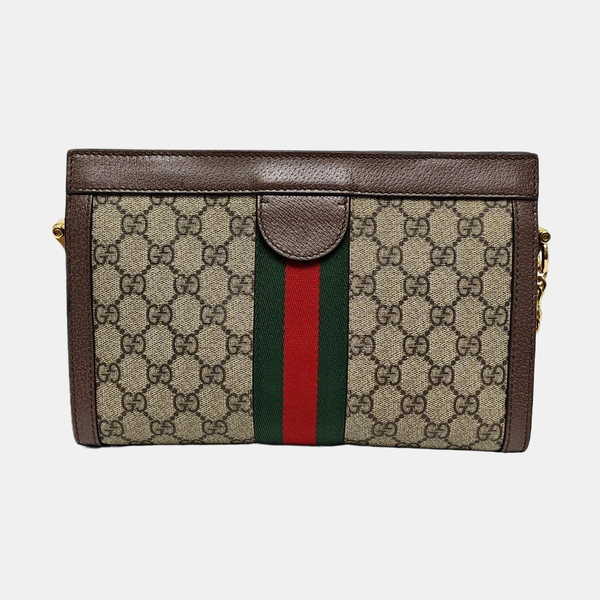 Authenticated pre-owned  Ophidia Small Monogram Coated Canvas Beige - Shoulder Bag at Looply
