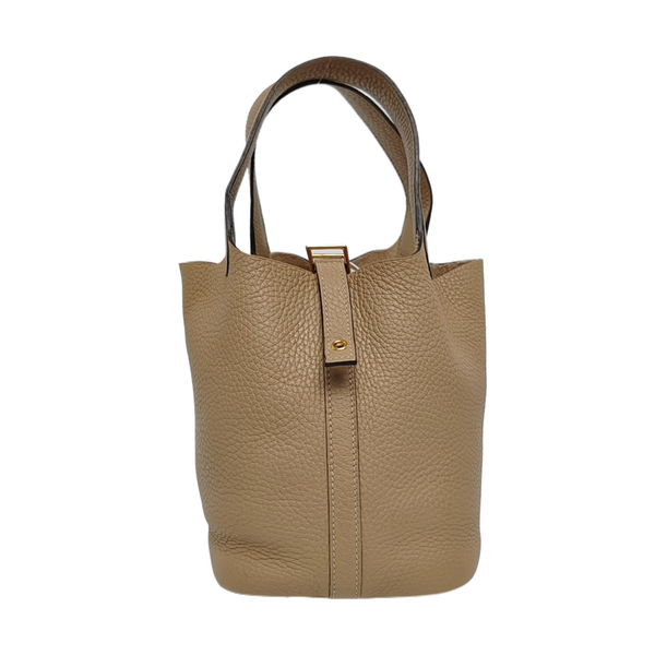 Authenticated pre-owned  Picotin Lock 18 Clemence Gray - Top Handle Bag at Looply