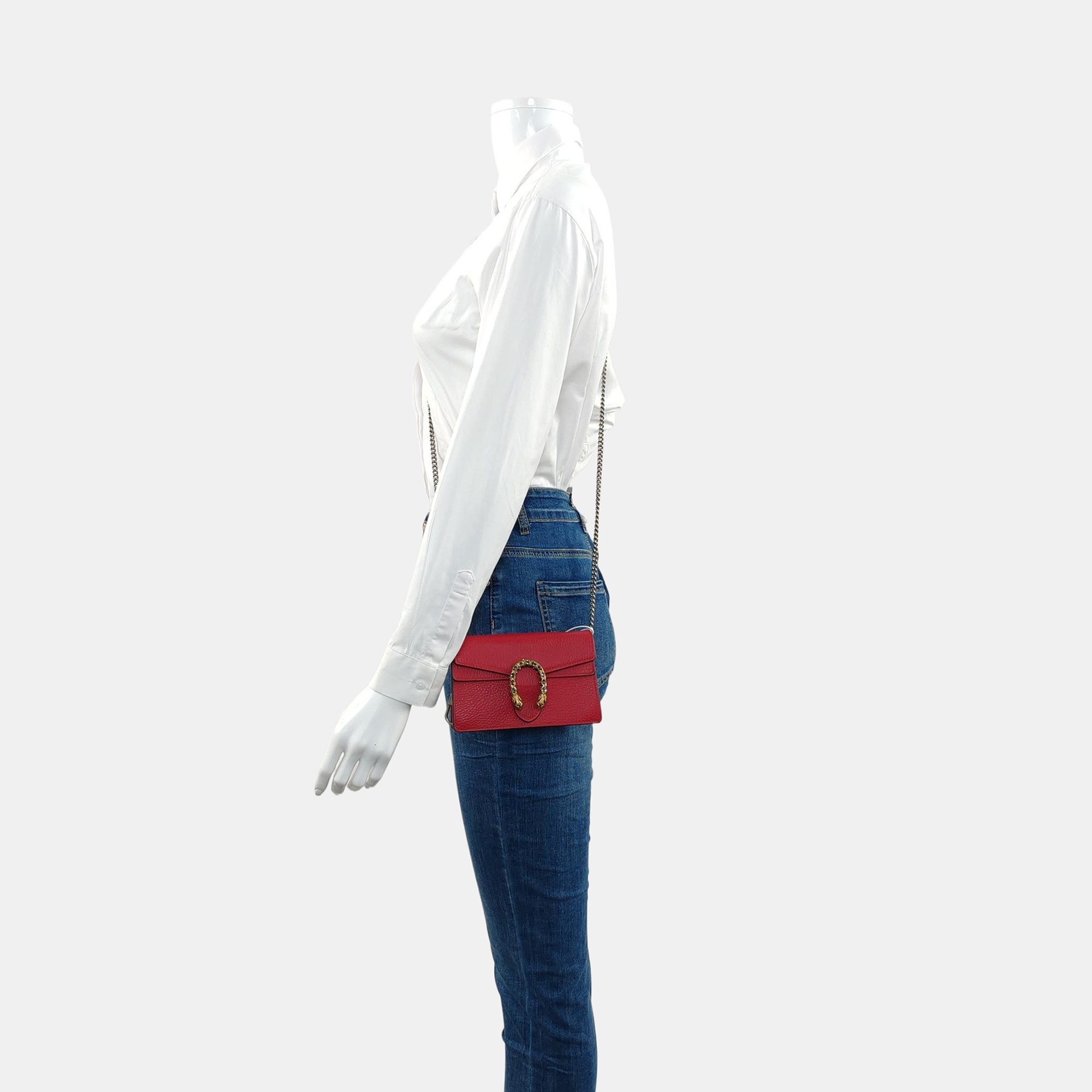 Authenticated pre-owned  Dionysus Super Mini Calfskin Red - Shoulder Bag at Looply