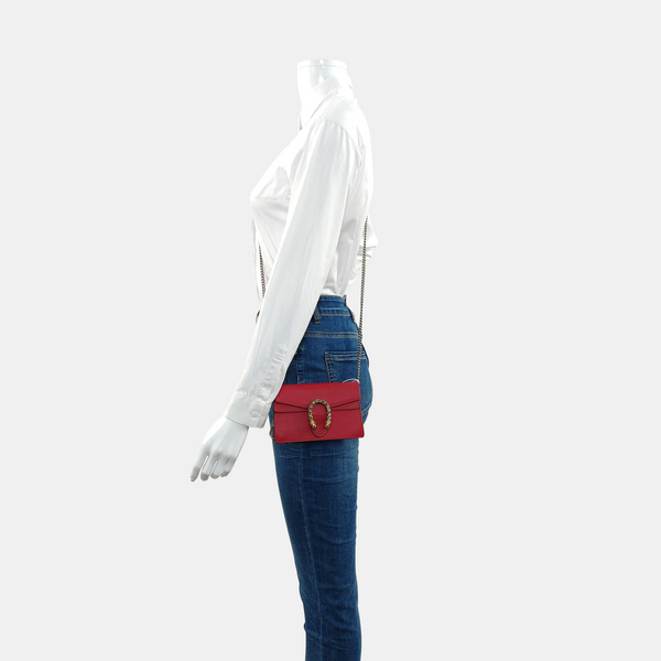 Authenticated pre-owned  Dionysus Super Mini Calfskin Red - Shoulder Bag at Looply