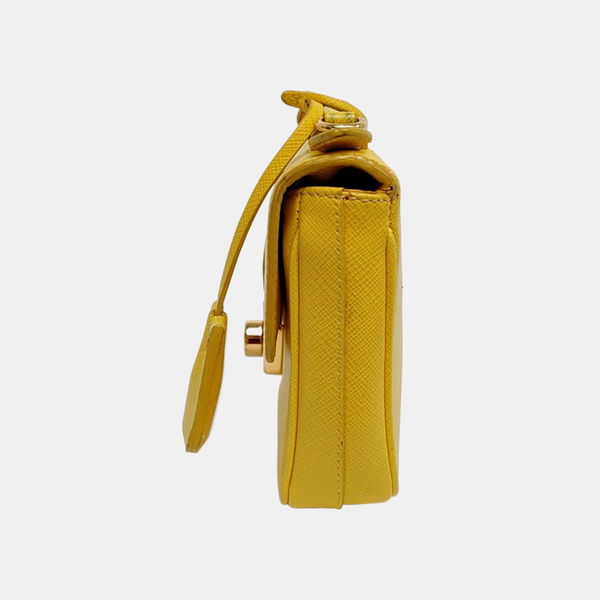 Authenticated pre-owned  Sound Bag Calfskin Yellow - Shoulder Bag at Looply