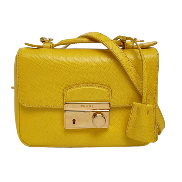 Authenticated pre-owned  Sound Bag Calfskin Yellow - Shoulder Bag at Looply