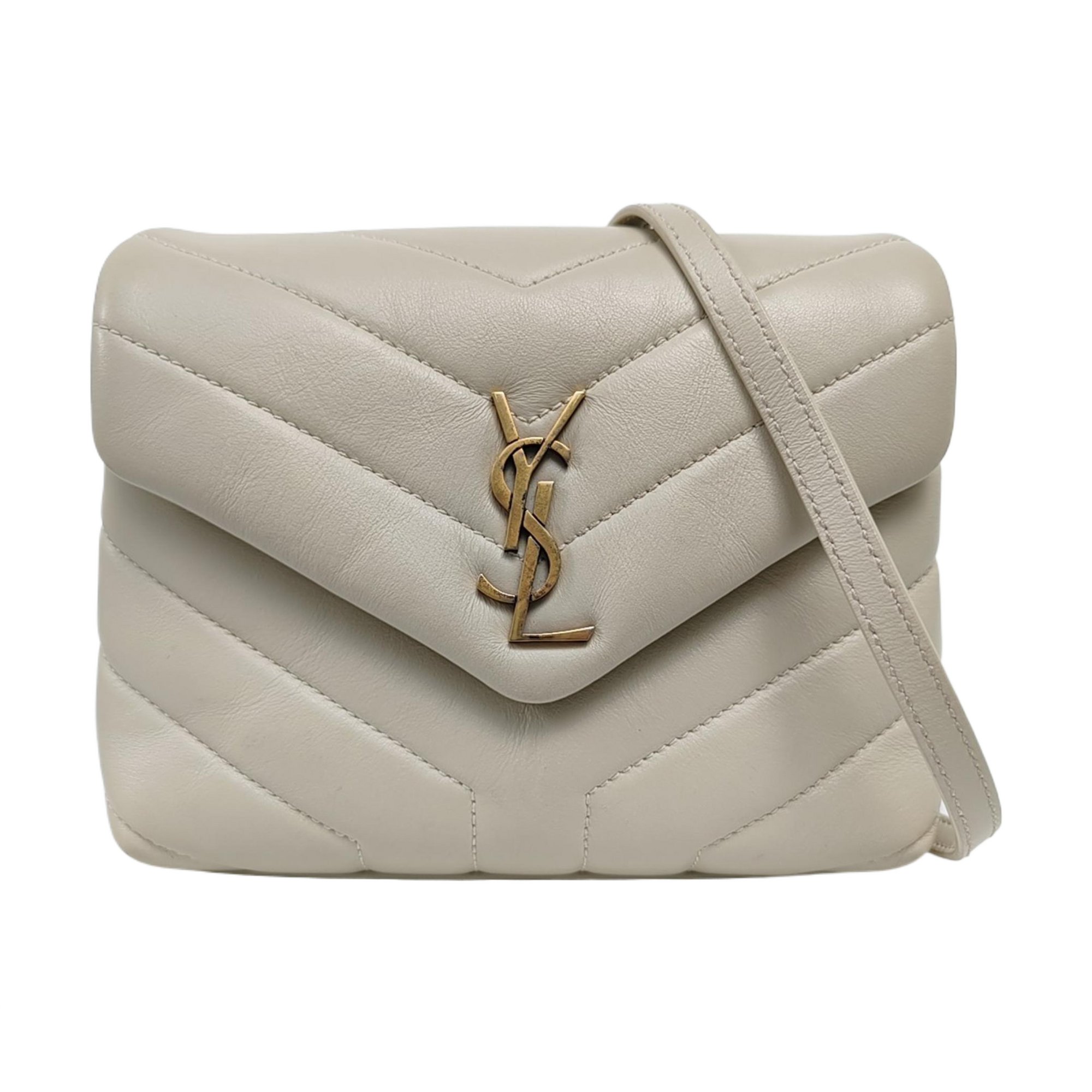 Authenticated pre-owned  Loulou Calfskin Gray - Shoulder Bag at Looply