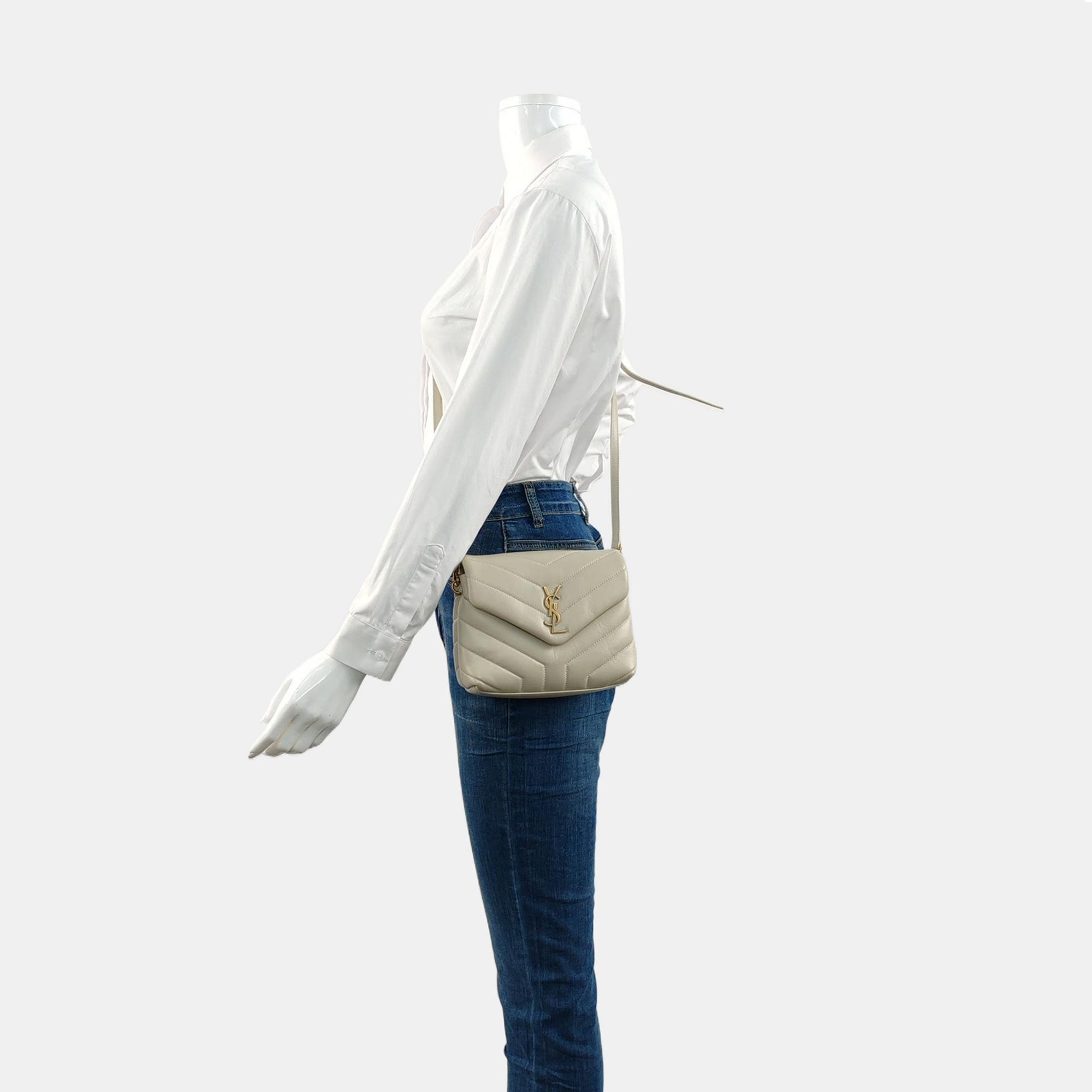 Authenticated pre-owned  Loulou Calfskin Gray - Shoulder Bag at Looply