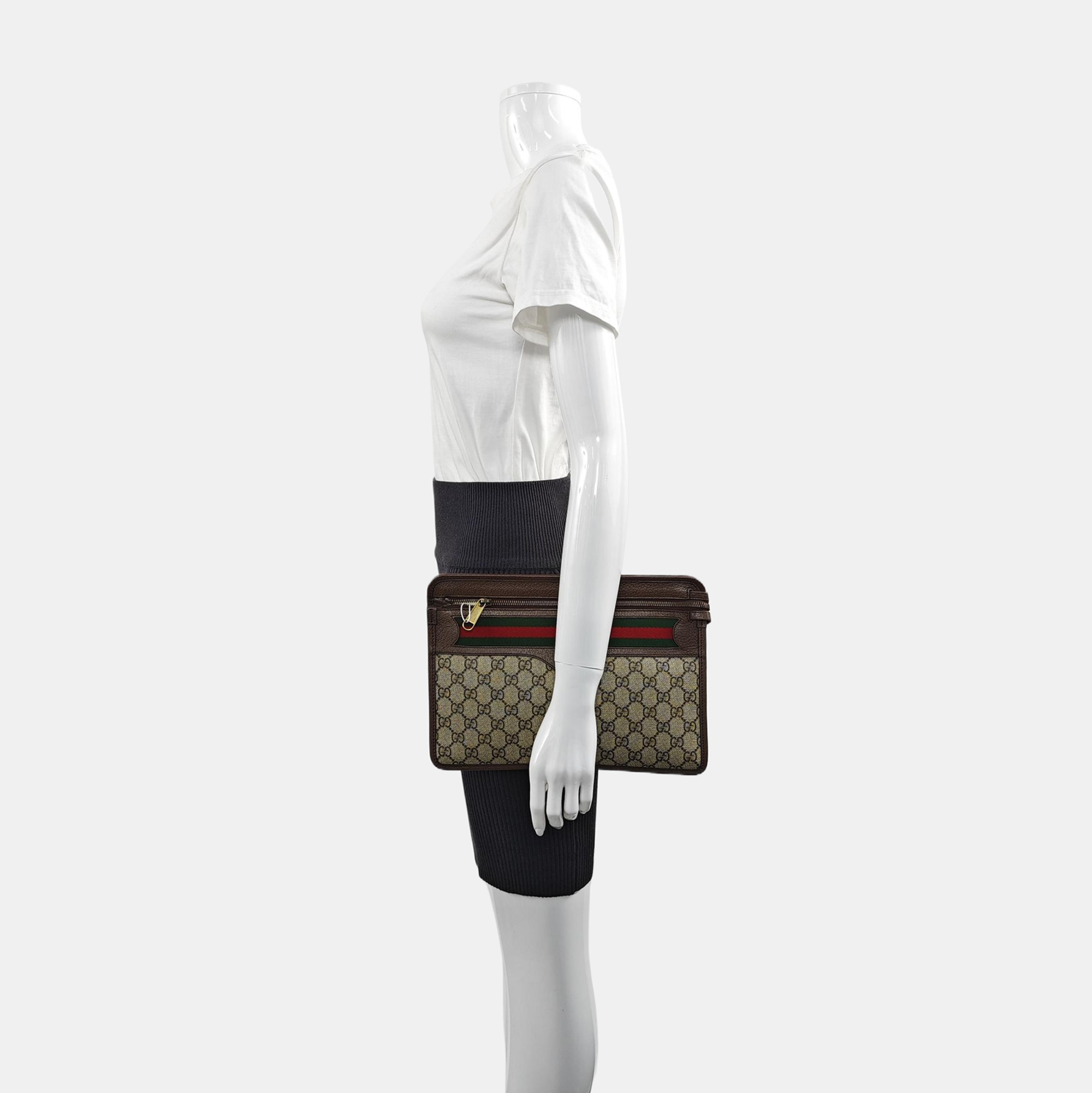 Authenticated pre-owned  Ophidia Monogram Coated Canvas Beige - Clutch at Looply