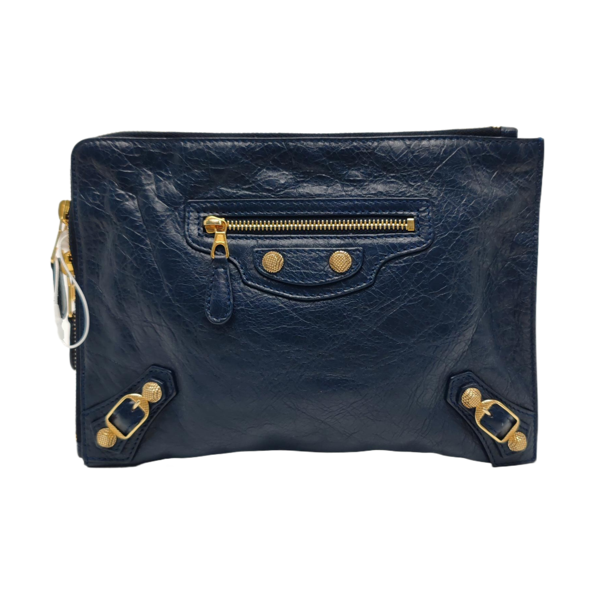 Authenticated pre-owned  Classic City Lambskin Blue - Clutch at Looply