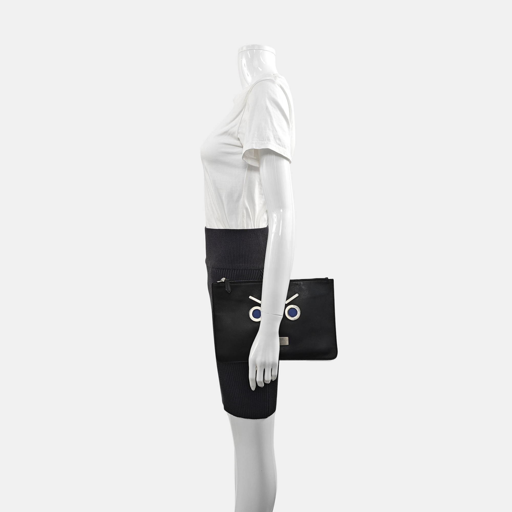 Authenticated pre-owned  Monster Calfskin Black - Clutch at Looply