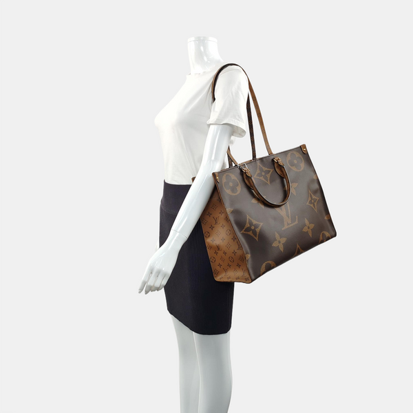 Authenticated pre-owned  Onthego GM Monogram Coated Canvas Brown - Shoulder Bag at Looply