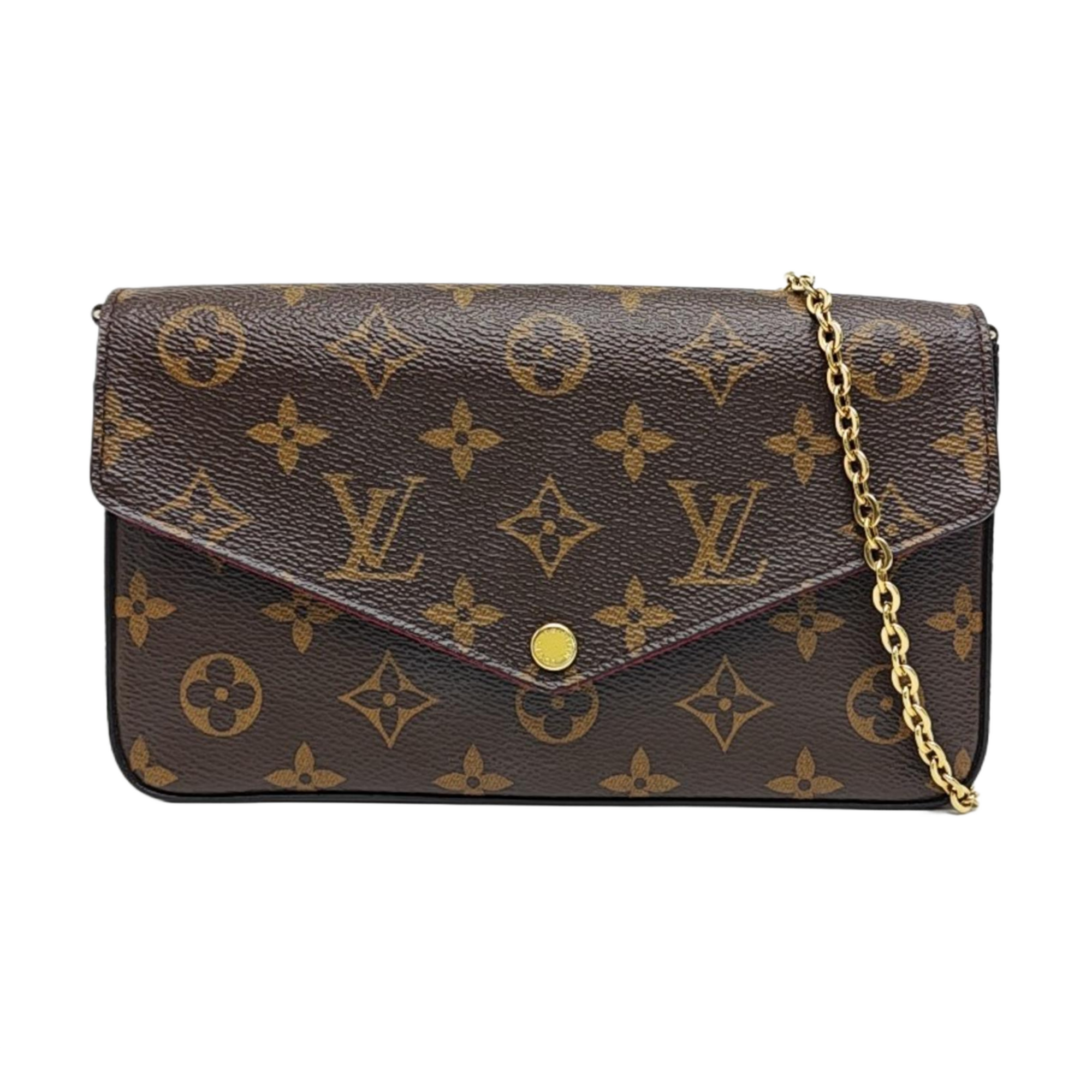 Authenticated pre-owned  Félicie Monogram Coated Canvas Brown - Crossbody Bag at Looply