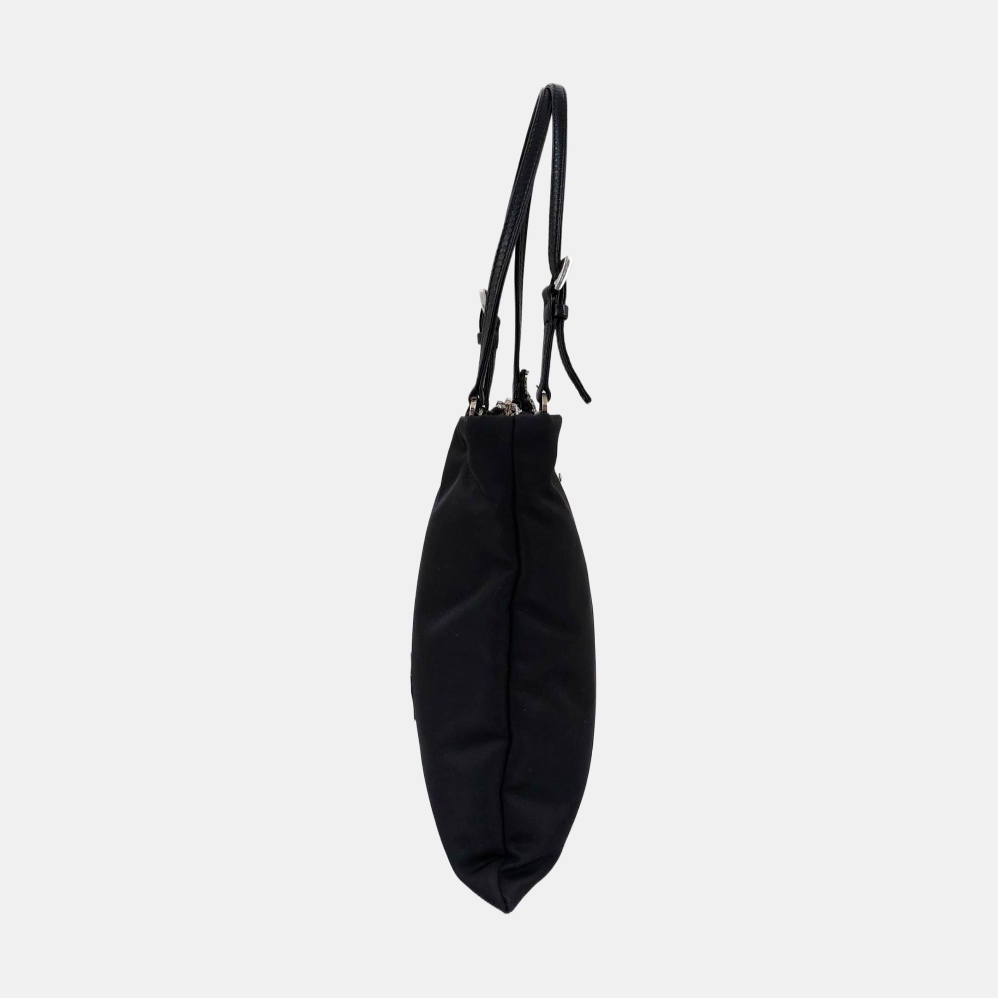 Authenticated pre-owned  Nylon Black - Top Handle Bag at Looply