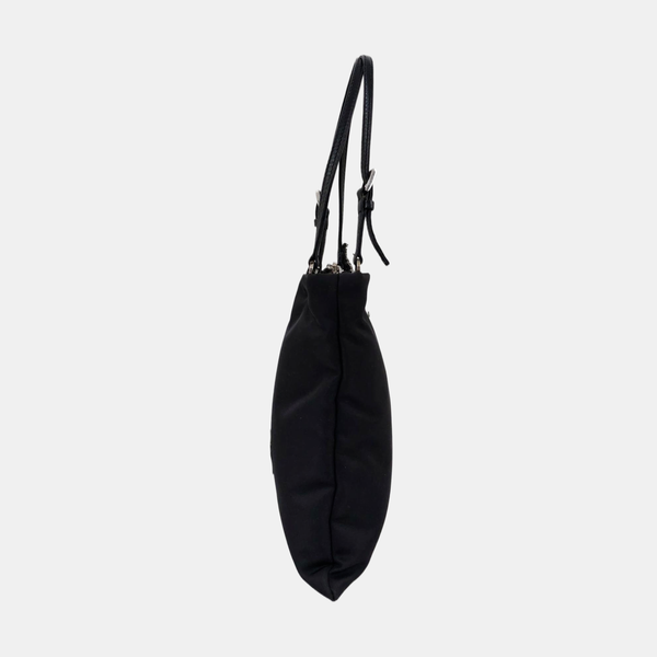 Authenticated pre-owned  Nylon Black - Top Handle Bag at Looply