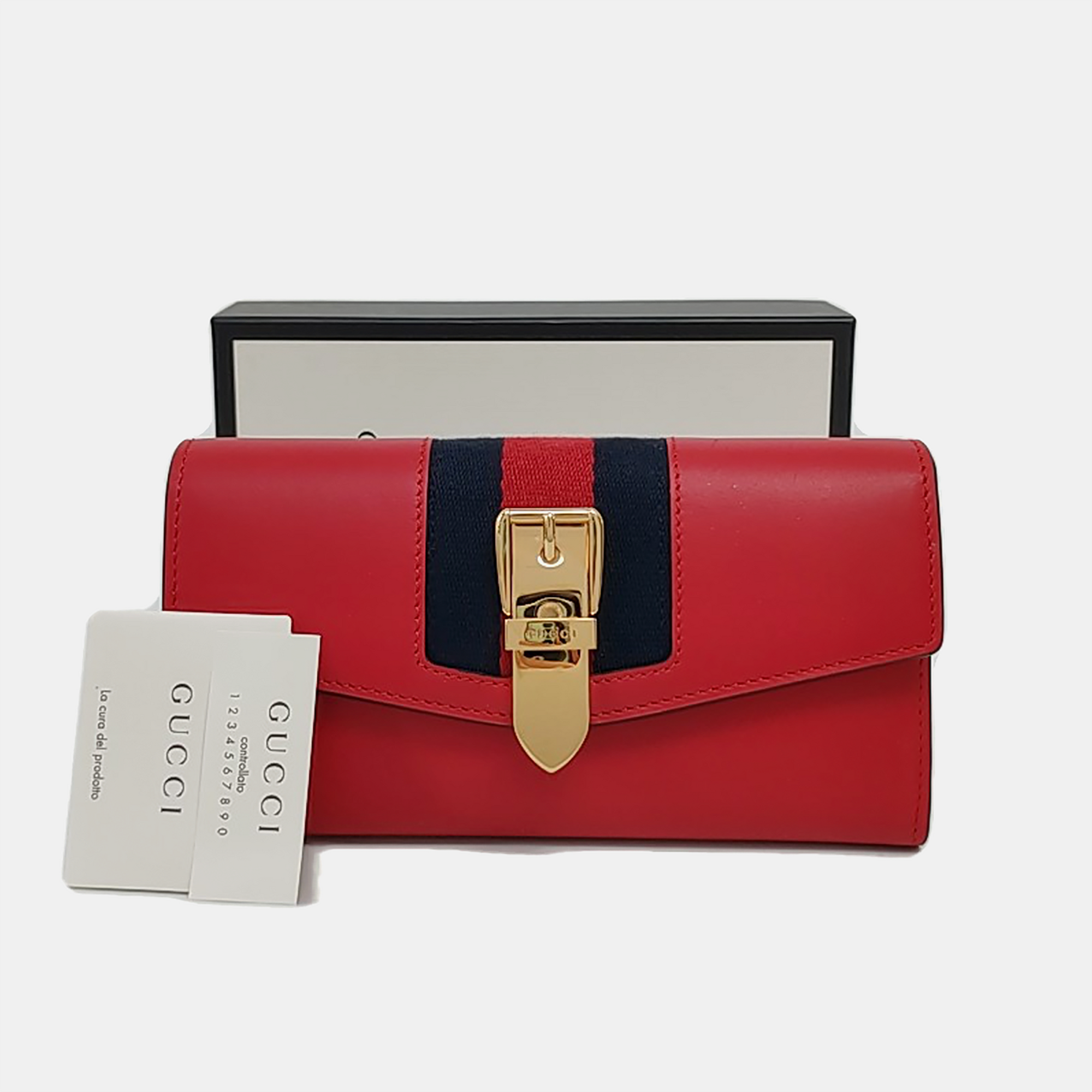 Authenticated pre-owned  Sylvie Calfskin Red Wallet - Wallet at Looply