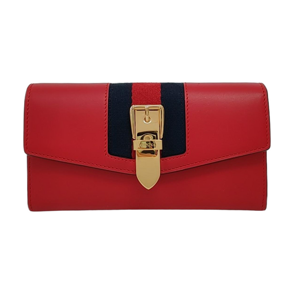 Authenticated pre-owned  Sylvie Calfskin Red Wallet - Wallet at Looply