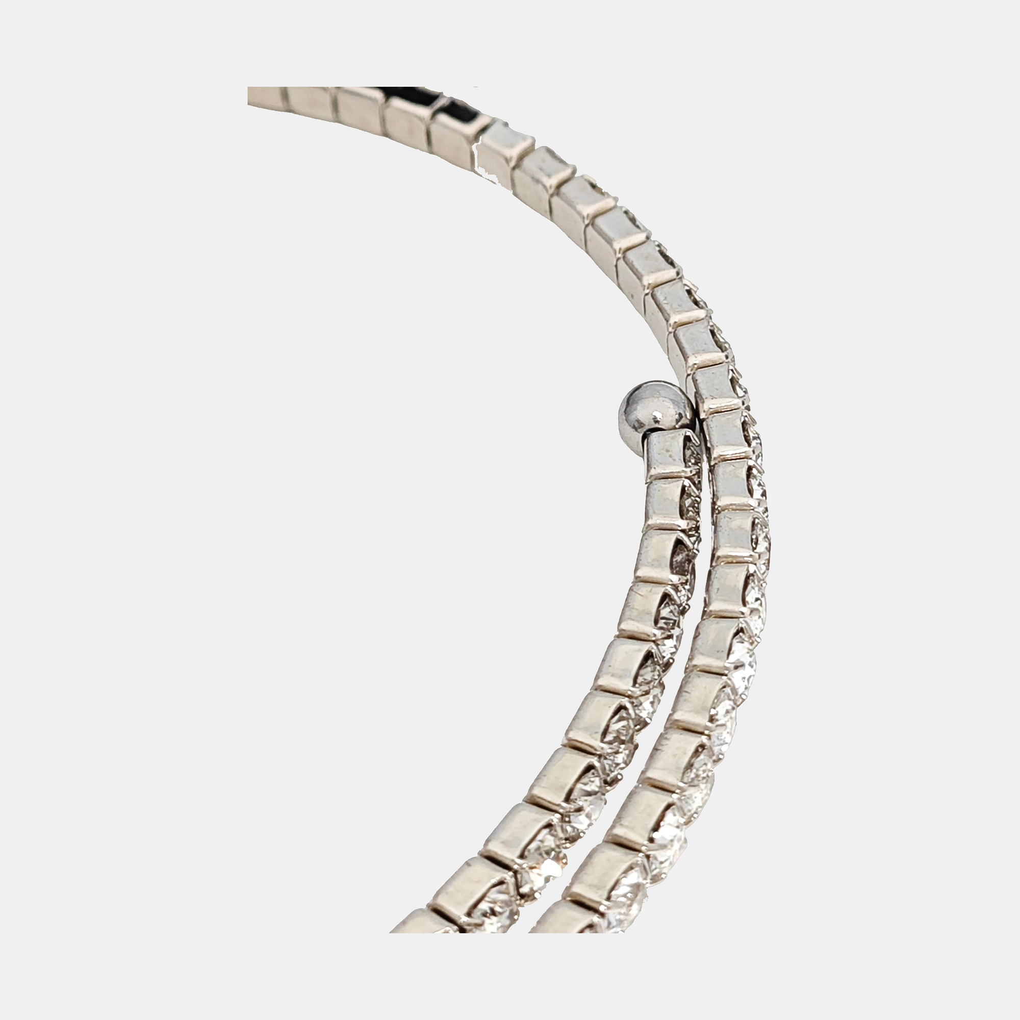 Authenticated pre-owned  Synthetic Crystal Silver-tone Metal Necklace - Necklace at Looply
