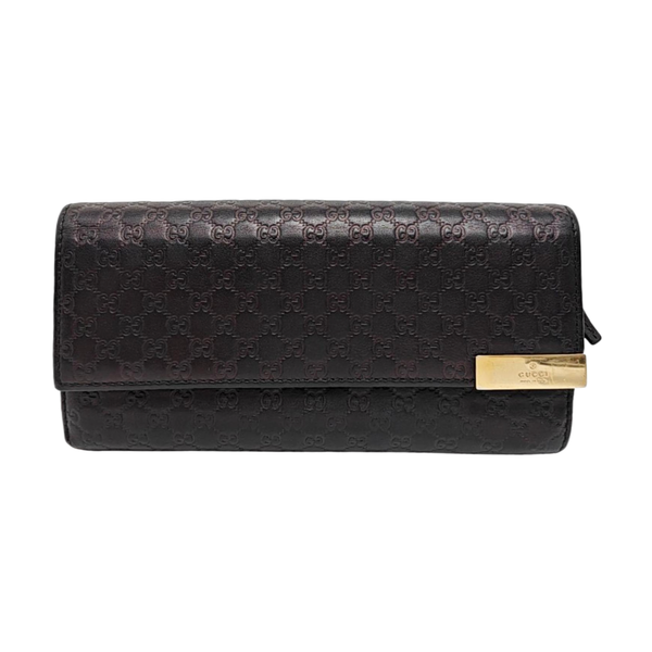 Authenticated pre-owned  Microguccissima Monogram Calfskin Black Wallet - Wallet at Looply