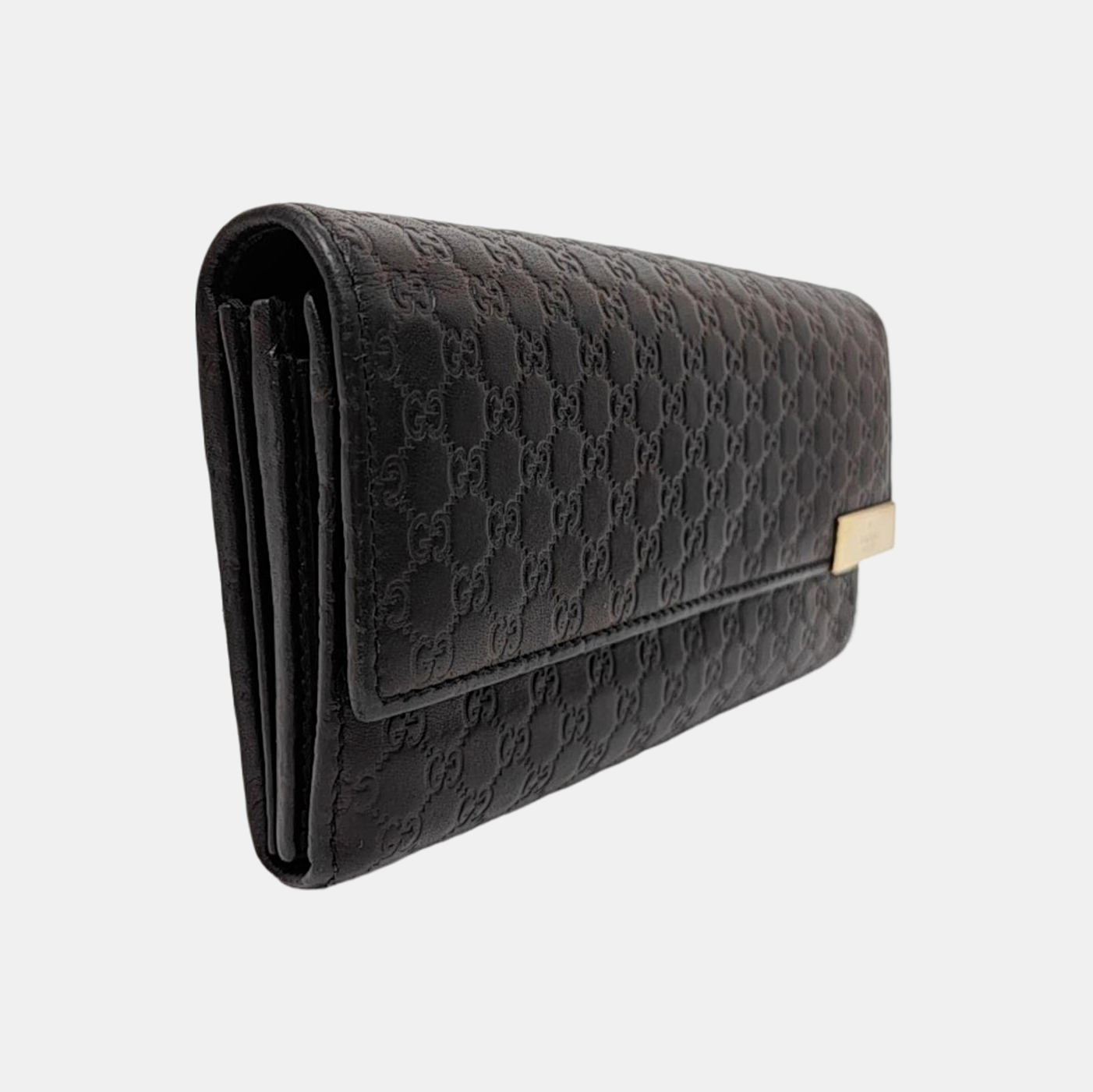 Authenticated pre-owned  Microguccissima Monogram Calfskin Black Wallet - Wallet at Looply