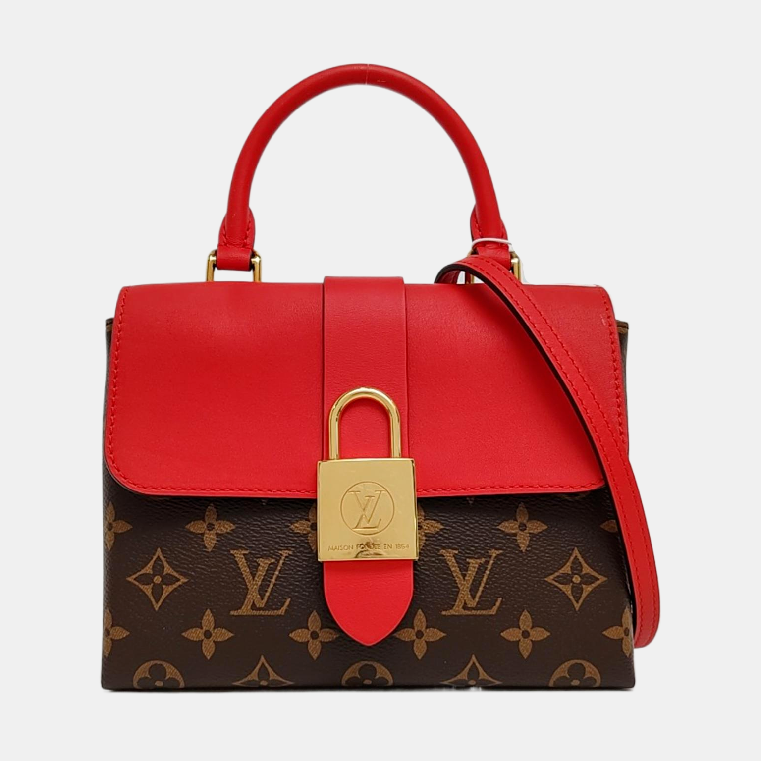 Authenticated pre-owned  Locky BB Monogram Coated Canvas Red - Shoulder Bag at Looply