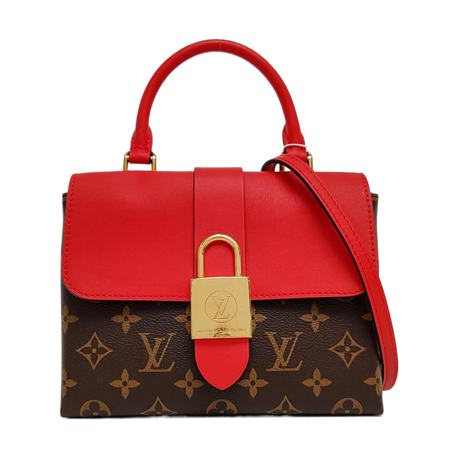 Authenticated pre-owned  Locky BB Monogram Coated Canvas Red - Shoulder Bag at Looply
