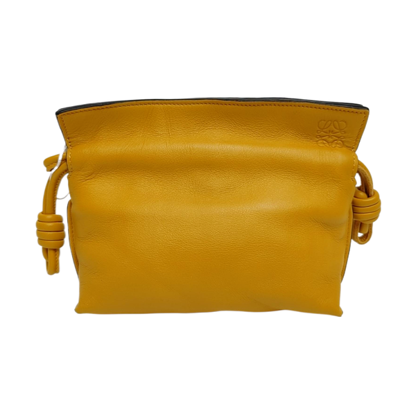 Authenticated pre-owned  Flamenco Calfskin Yellow - Clutch at Looply