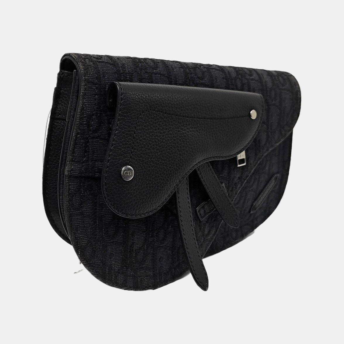 Authenticated pre-owned  Saddle Oblique Canvas Black - Shoulder Bag at Looply