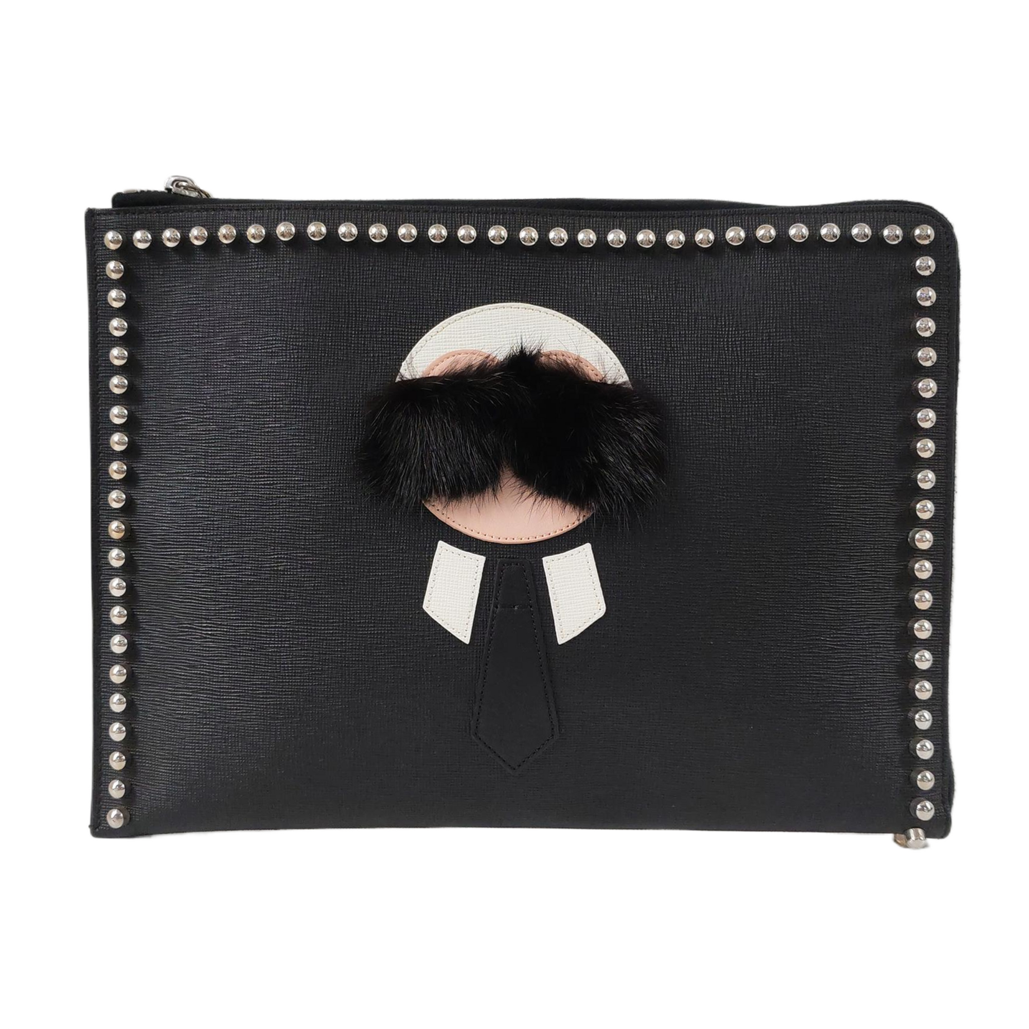 Authenticated pre-owned  Karlito Calfskin Black - Clutch at Looply