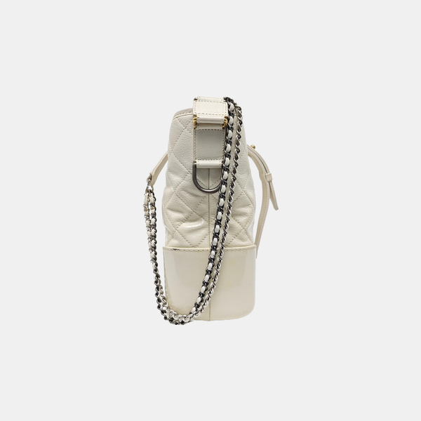 Authenticated pre-owned  Gabrielle Medium Quilted Lambskin White - Shoulder Bag at Looply