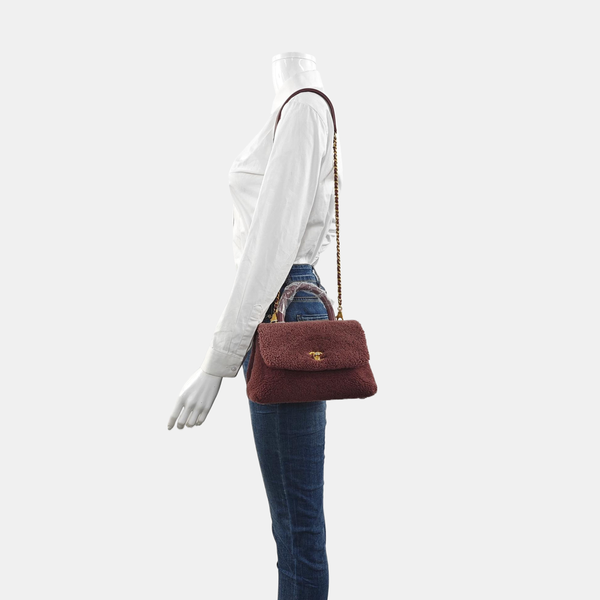 Authenticated pre-owned  Coco Handle Small Velvet Red - Crossbody Bag at Looply