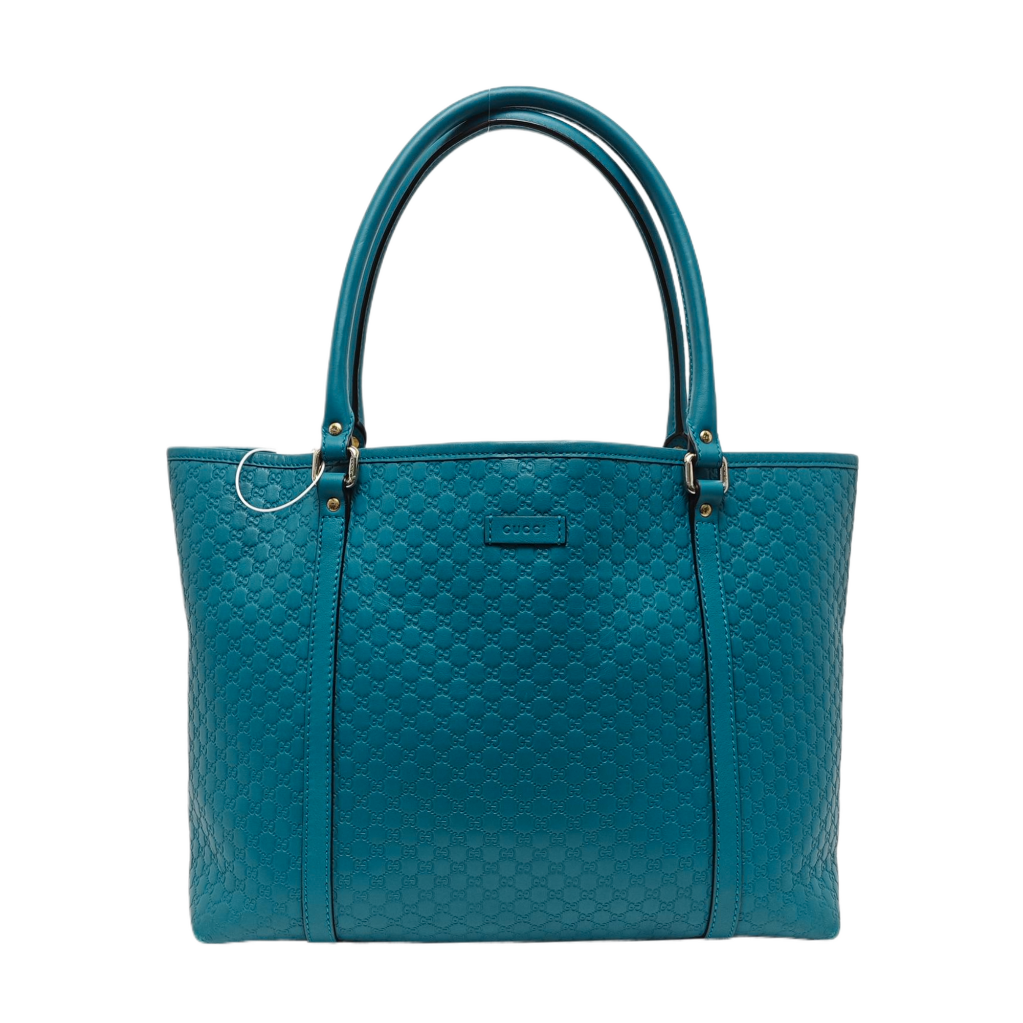 Authenticated pre-owned  Microguccissima Monogram Calfskin Green - Top Handle Bag at Looply
