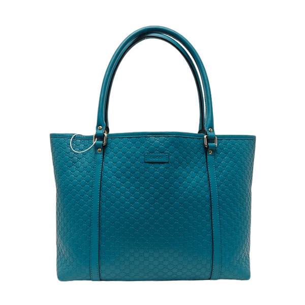Authenticated pre-owned  Microguccissima Monogram Calfskin Green - Top Handle Bag at Looply