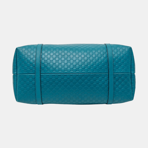Authenticated pre-owned  Microguccissima Monogram Calfskin Green - Top Handle Bag at Looply