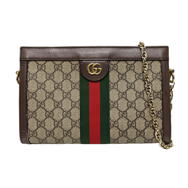 Authenticated pre-owned  Ophidia Small Monogram Coated Canvas Beige - Shoulder Bag at Looply