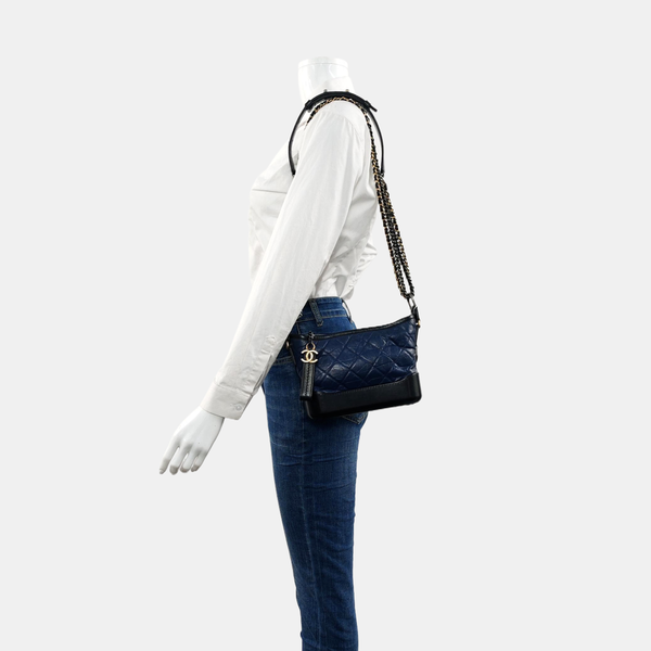 Authenticated pre-owned  Gabrielle Quilted Calfskin Blue - Shoulder Bag at Looply