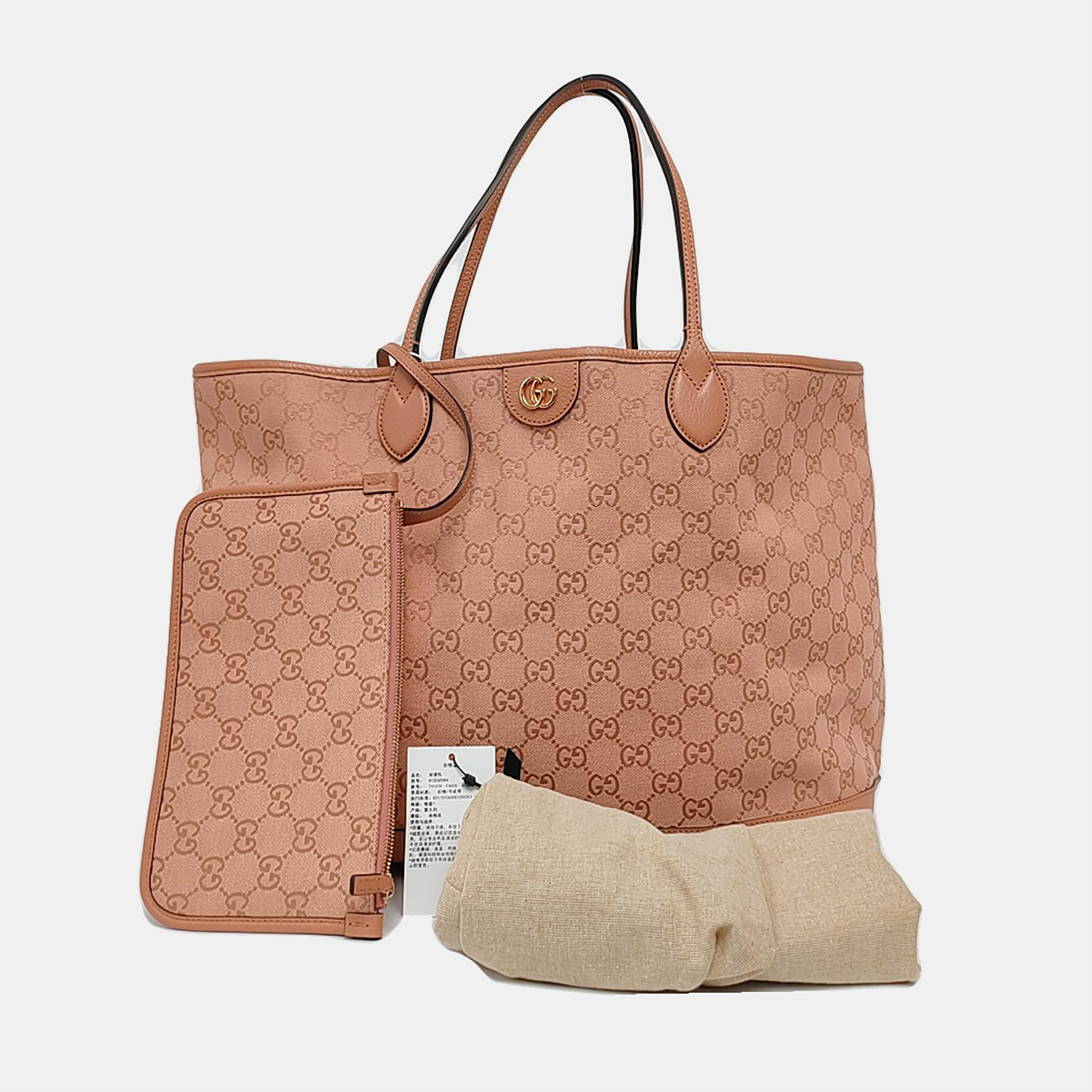 Authenticated pre-owned  Ophidia Monogram Fabric Pink - Top Handle Bag at Looply