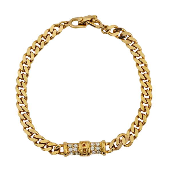 Authenticated pre-owned  Petit CD Gold-tone Metal Synthetic Crystal Bracelet - Bracelet at Looply