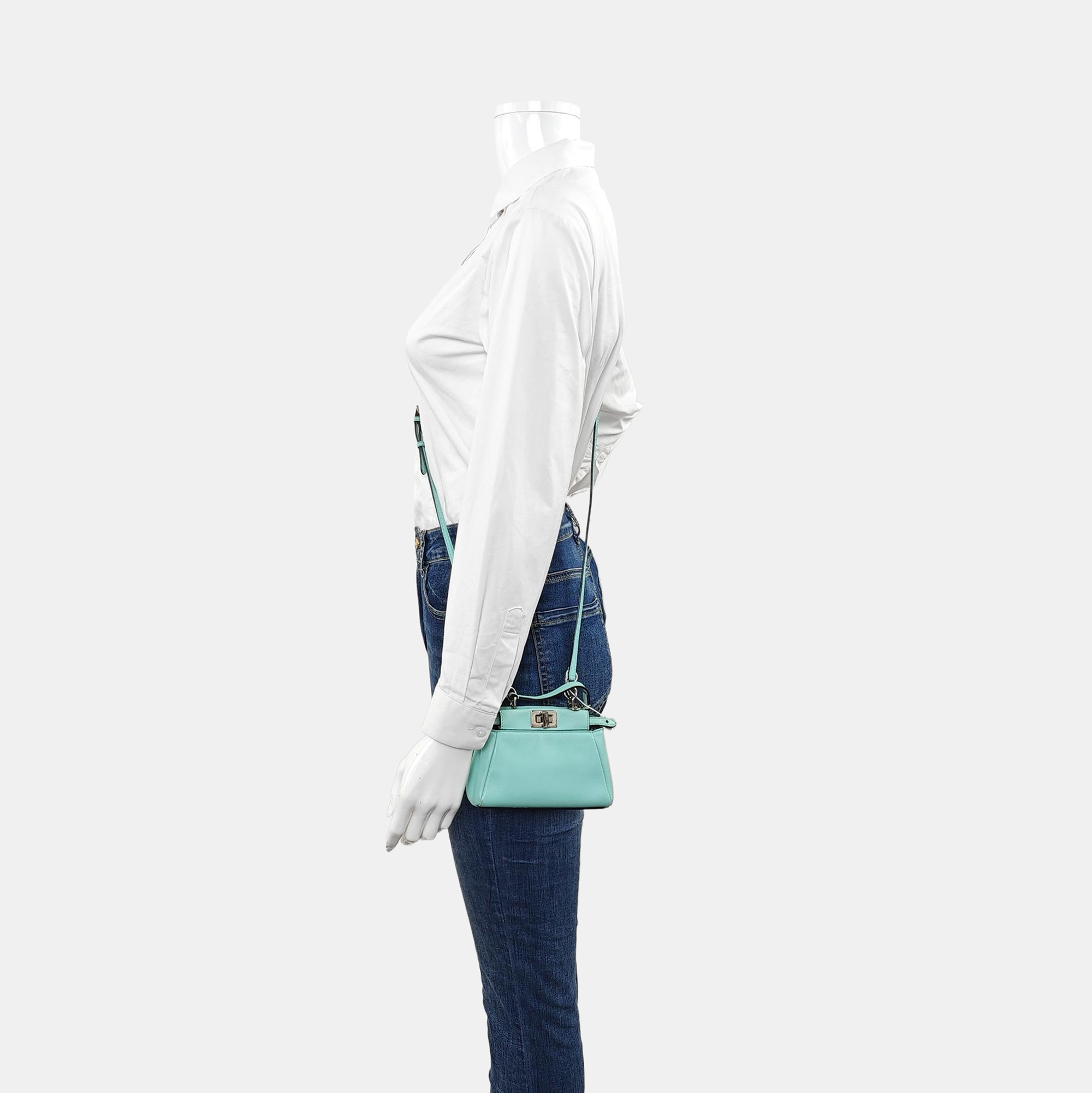 Authenticated pre-owned  Peekaboo Mini Calfskin Blue - Handbags at Looply