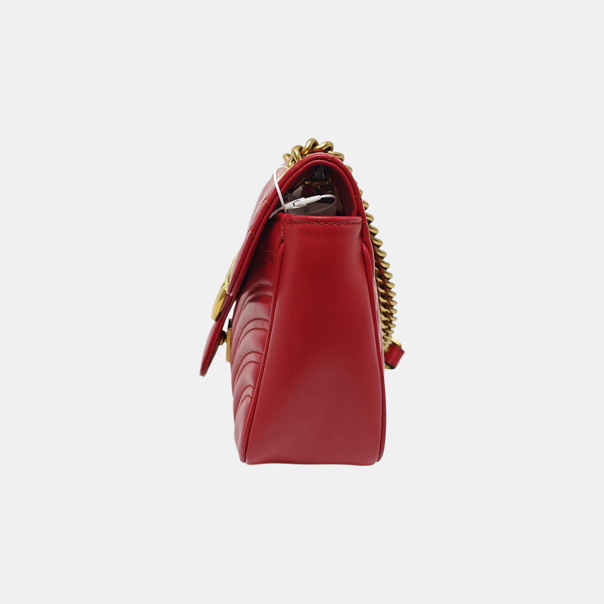 Authenticated pre-owned  GG Marmont Medium Calfskin Red - Crossbody Bag at Looply