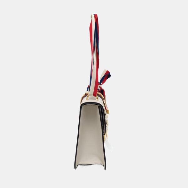Authenticated pre-owned  Sylvie Small Calfskin White - Shoulder Bag at Looply
